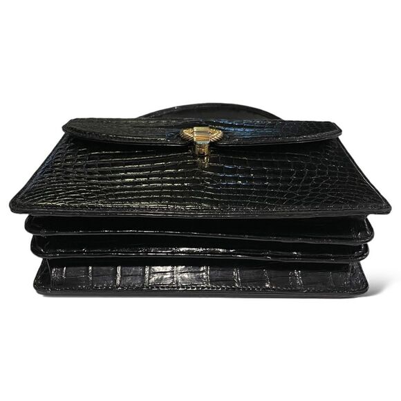 GUCCI Vintage SUPER RARE Crocodile Top Handle STUNNING Bag - Picture 10 of 16